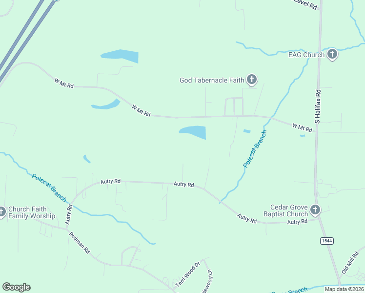map of restaurants, bars, coffee shops, grocery stores, and more near 5766 Autry Road in Rocky Mount