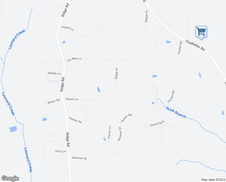 map of restaurants, bars, coffee shops, grocery stores, and more near 324 Ridge Drive in Lexington
