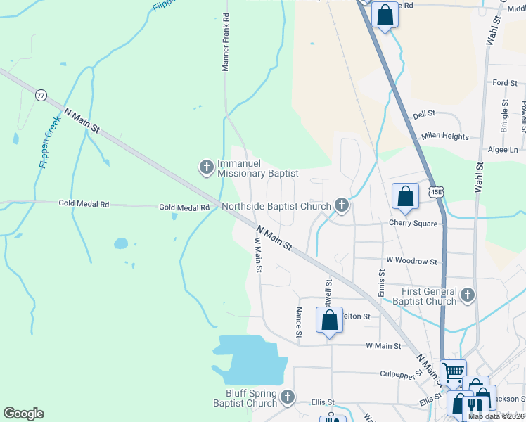 map of restaurants, bars, coffee shops, grocery stores, and more near 6010 Planer Drive in Milan