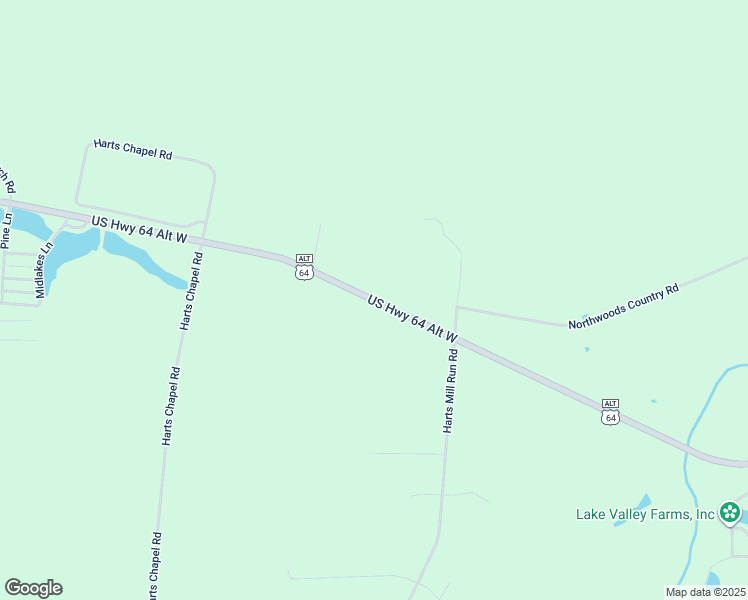 map of restaurants, bars, coffee shops, grocery stores, and more near US Highway 64 Alternate West in Leggett