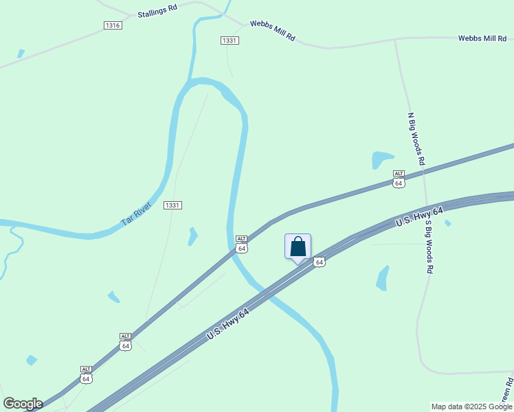 map of restaurants, bars, coffee shops, grocery stores, and more near 10824 US 64a in Spring Hope