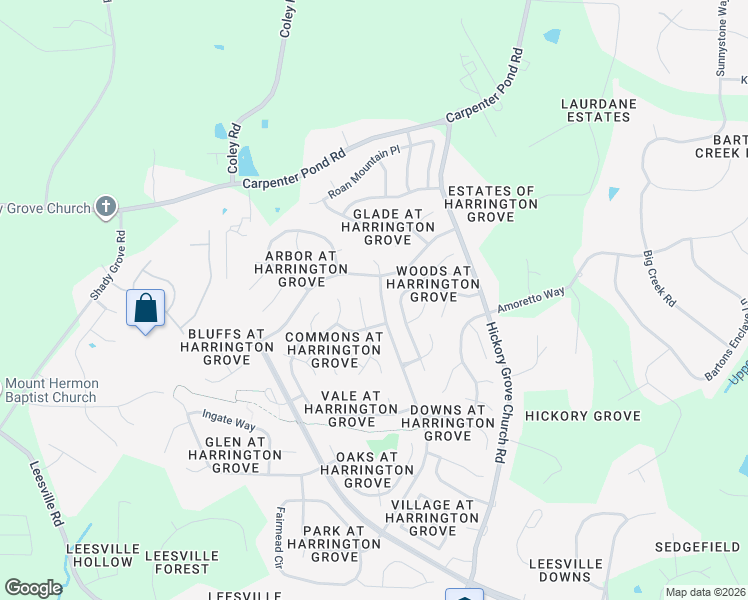 map of restaurants, bars, coffee shops, grocery stores, and more near 5405 Harrington Grove Drive in Raleigh