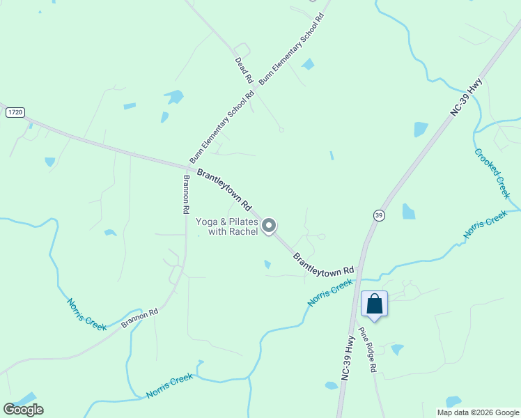 map of restaurants, bars, coffee shops, grocery stores, and more near 216 Brantleytown Road in Zebulon