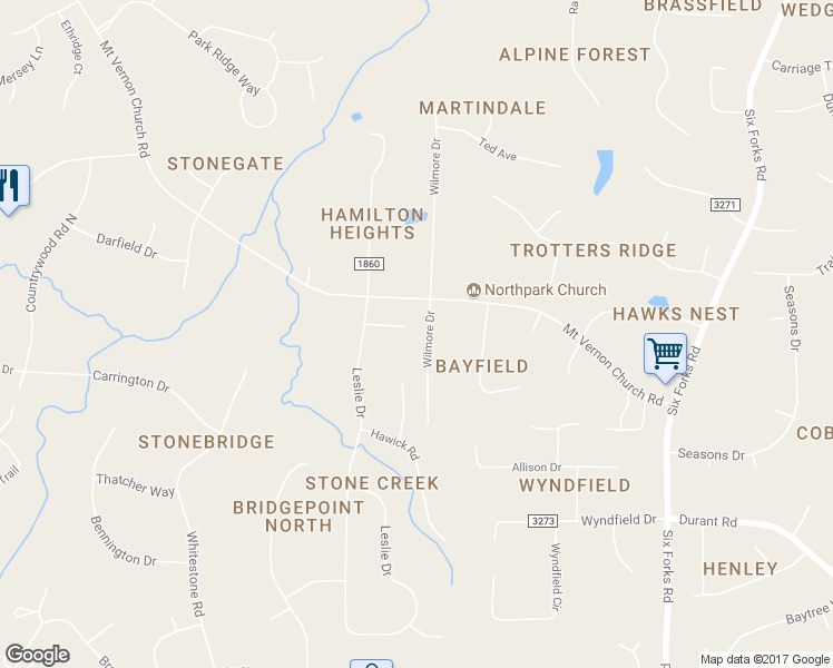 map of restaurants, bars, coffee shops, grocery stores, and more near 701 Presnell Court in Raleigh