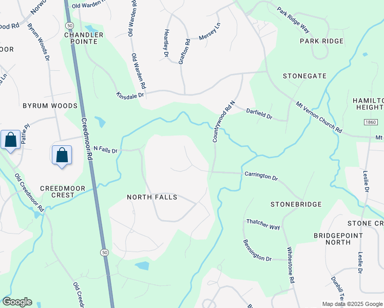 map of restaurants, bars, coffee shops, grocery stores, and more near 1204 Carrington Drive in Raleigh