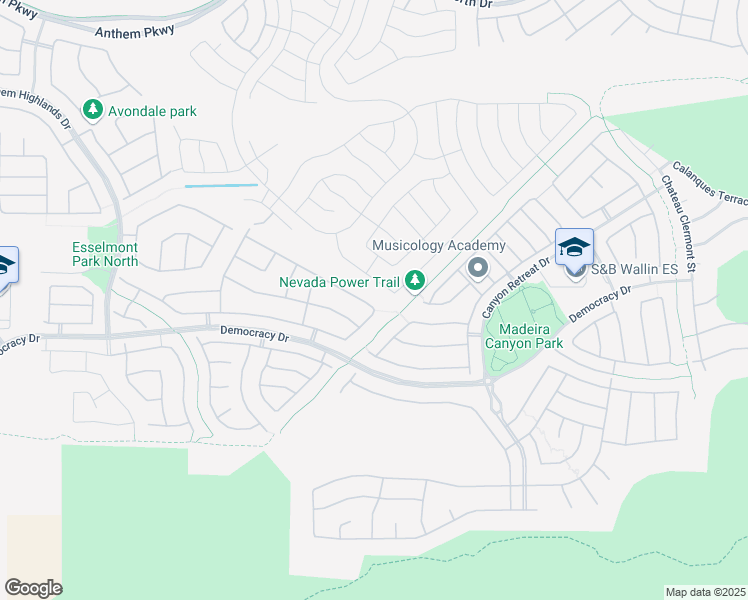 map of restaurants, bars, coffee shops, grocery stores, and more near 2558 Kinghorn Place in Henderson