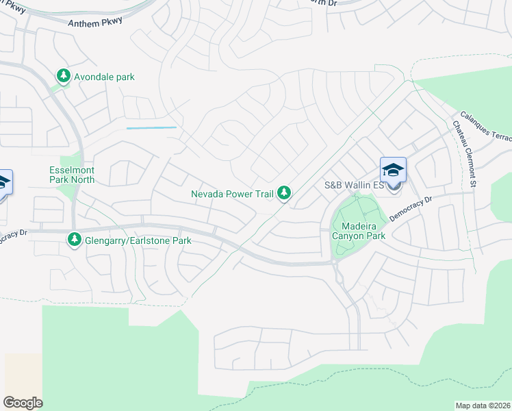 map of restaurants, bars, coffee shops, grocery stores, and more near 2623 Red Planet Street in Henderson