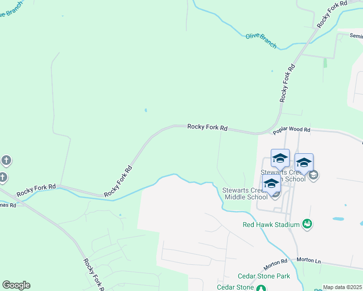 map of restaurants, bars, coffee shops, grocery stores, and more near 5915 Rocky Fork Road in Smyrna