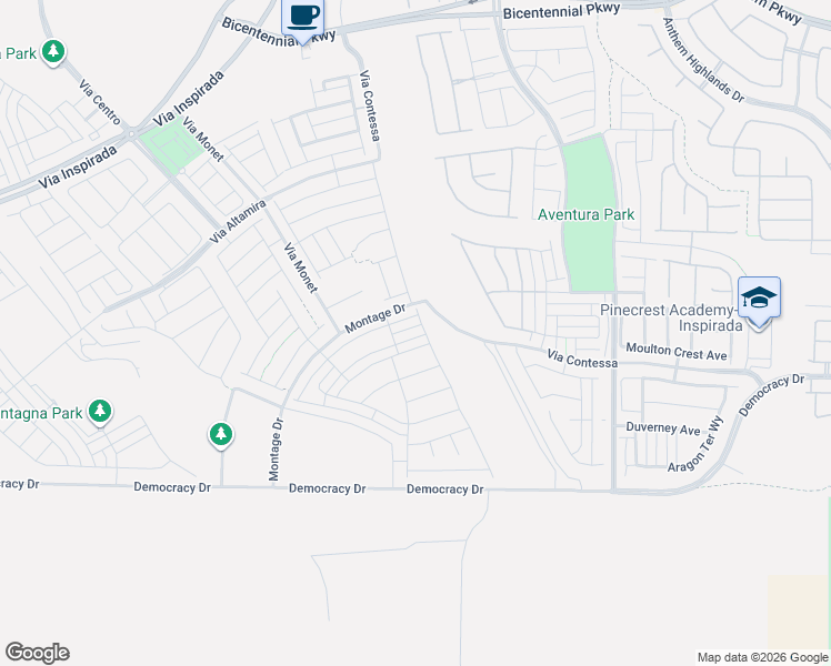 map of restaurants, bars, coffee shops, grocery stores, and more near 3165 McKenna Dawn Avenue in Henderson