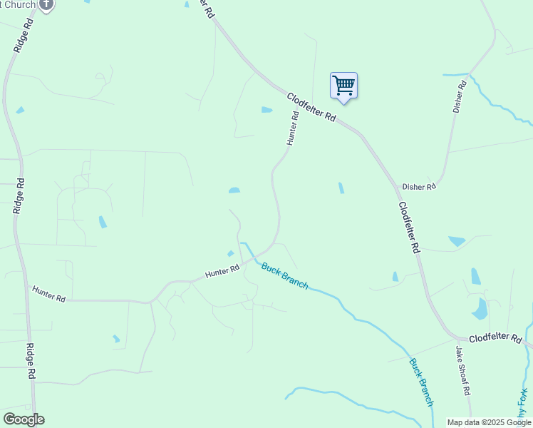 map of restaurants, bars, coffee shops, grocery stores, and more near 1127 Hunter Road in Lexington