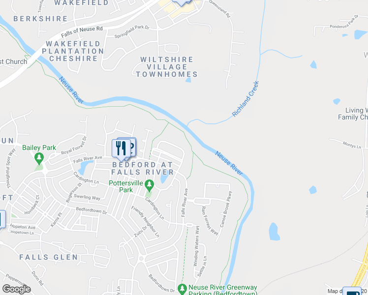 map of restaurants, bars, coffee shops, grocery stores, and more near 10646 Edmundson Avenue in Raleigh