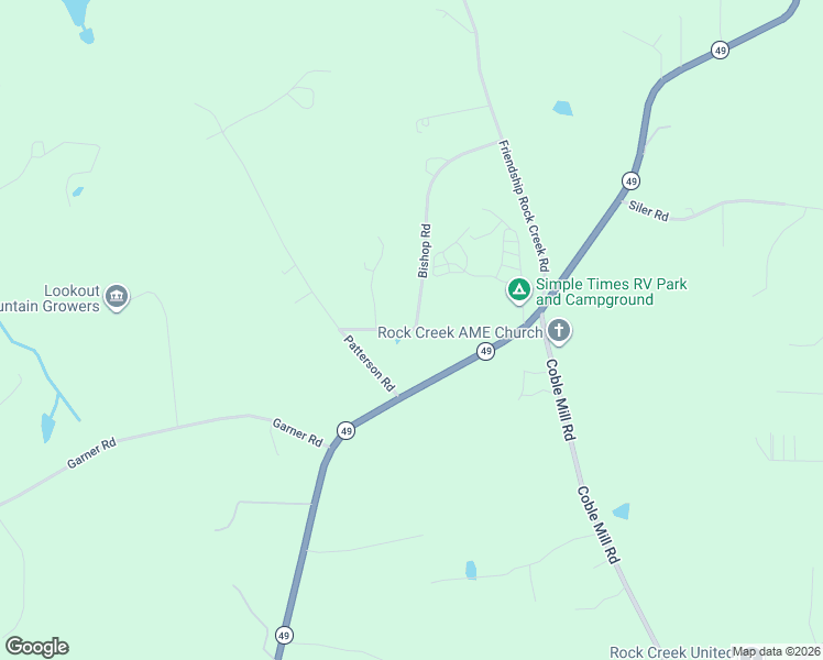 map of restaurants, bars, coffee shops, grocery stores, and more near 6624 Bishop Rd in Alamance