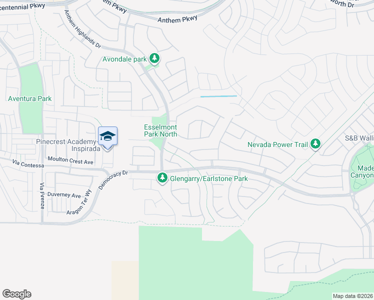 map of restaurants, bars, coffee shops, grocery stores, and more near 2770 Mintlaw Avenue in Henderson
