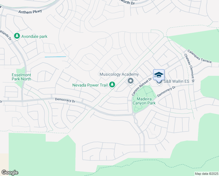 map of restaurants, bars, coffee shops, grocery stores, and more near 2513 Hamonah Drive in Henderson