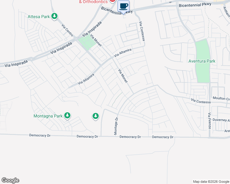 map of restaurants, bars, coffee shops, grocery stores, and more near 3364 Solarino Lane in Henderson