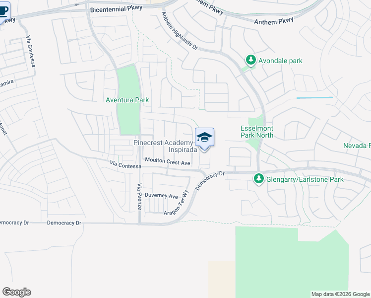 map of restaurants, bars, coffee shops, grocery stores, and more near 2910 Ventana Ridge Avenue in Henderson