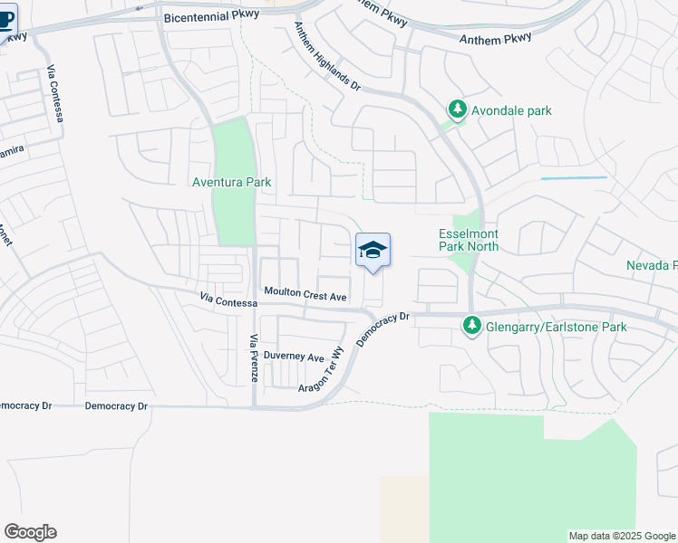 map of restaurants, bars, coffee shops, grocery stores, and more near 2910 Ventana Ridge Avenue in Henderson