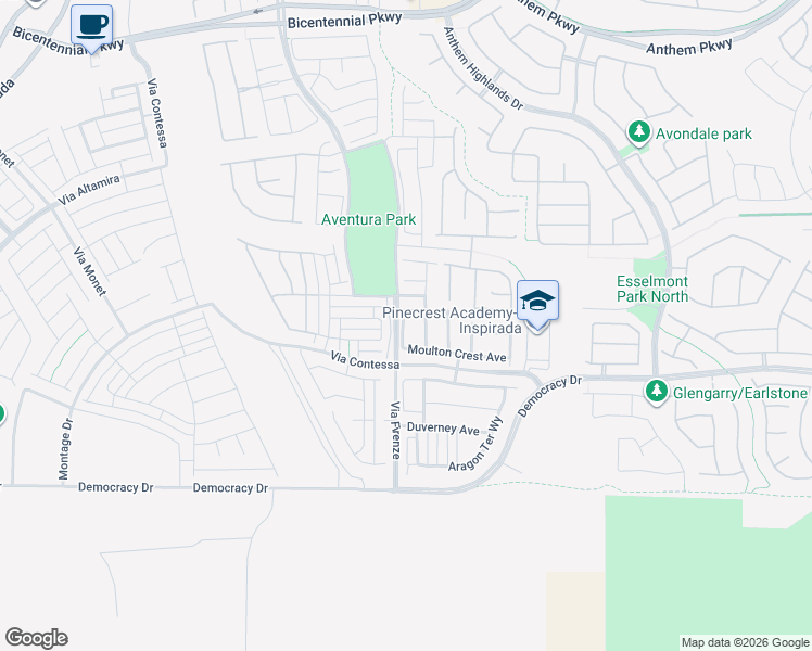 map of restaurants, bars, coffee shops, grocery stores, and more near 2756 Aldo Morro Street in Henderson