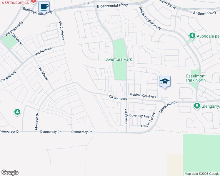 map of restaurants, bars, coffee shops, grocery stores, and more near 2690 Marvel Astoria Street in Henderson
