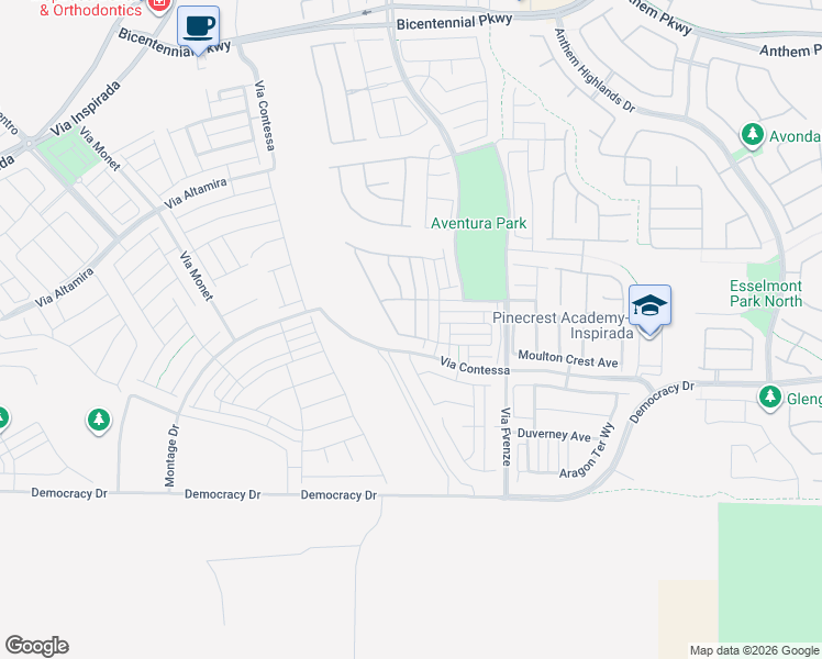 map of restaurants, bars, coffee shops, grocery stores, and more near 3072 Young Bouvier Avenue in Henderson