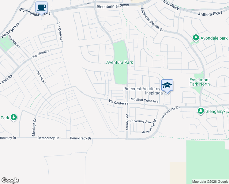 map of restaurants, bars, coffee shops, grocery stores, and more near 3045 Historic Horizon Avenue in Henderson