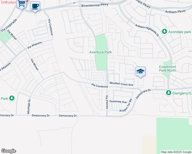 map of restaurants, bars, coffee shops, grocery stores, and more near 3045 Historic Horizon Avenue in Henderson