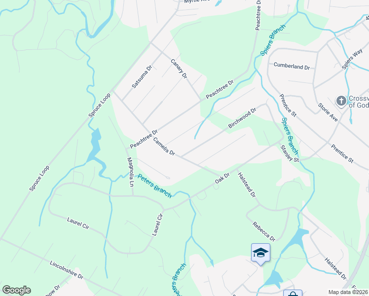 map of restaurants, bars, coffee shops, grocery stores, and more near 690 Birchwood Drive in Crossville