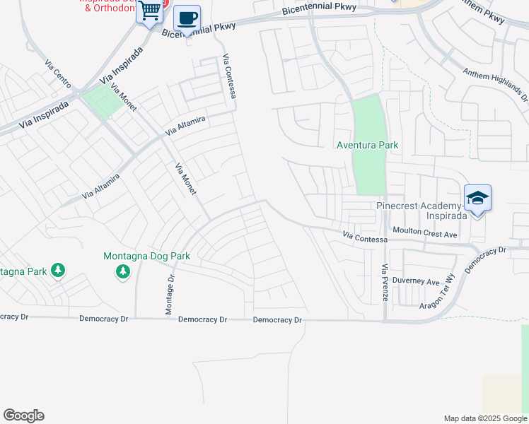 map of restaurants, bars, coffee shops, grocery stores, and more near 2674 Frabiele Street in Henderson