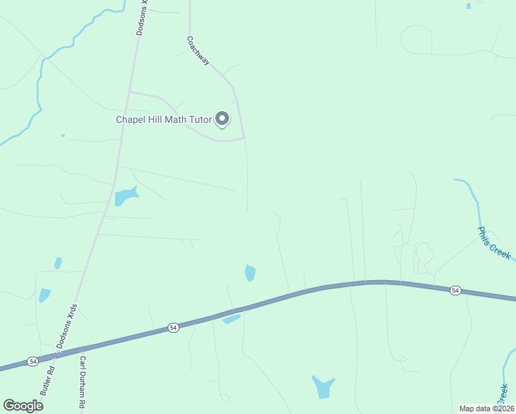 map of restaurants, bars, coffee shops, grocery stores, and more near 9526 Coachway in Chapel Hill