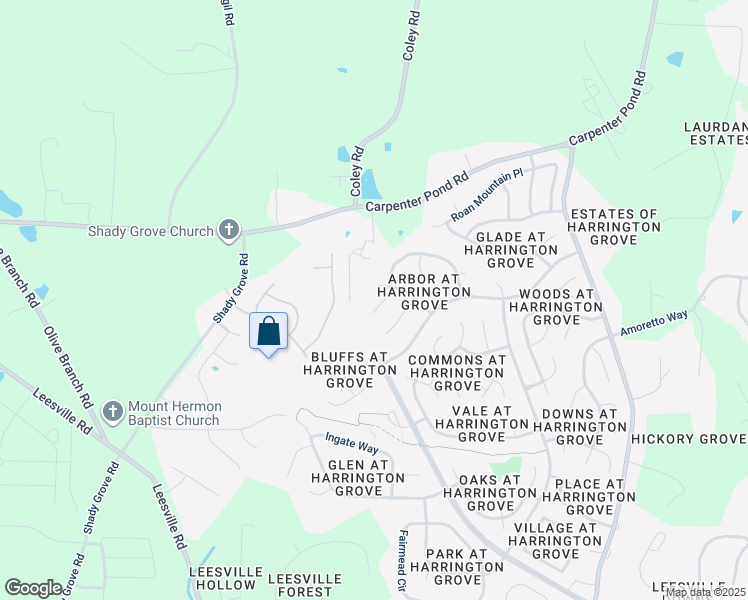 map of restaurants, bars, coffee shops, grocery stores, and more near 5812 Raddington Street in Raleigh