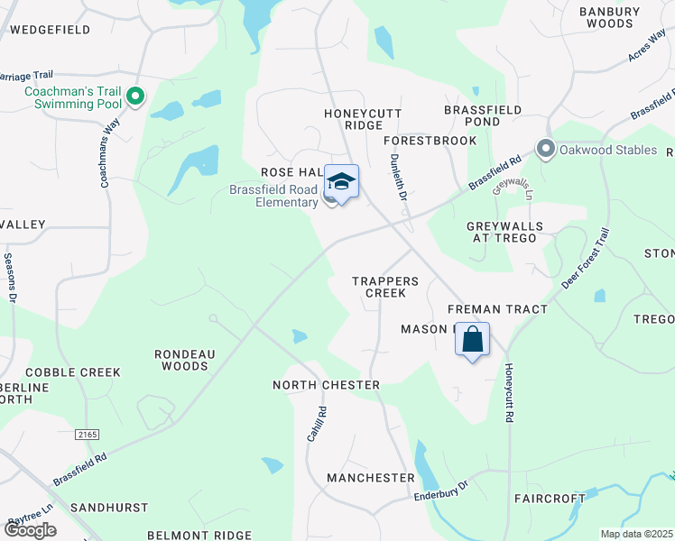 map of restaurants, bars, coffee shops, grocery stores, and more near 1932 Brassfield Road in Raleigh