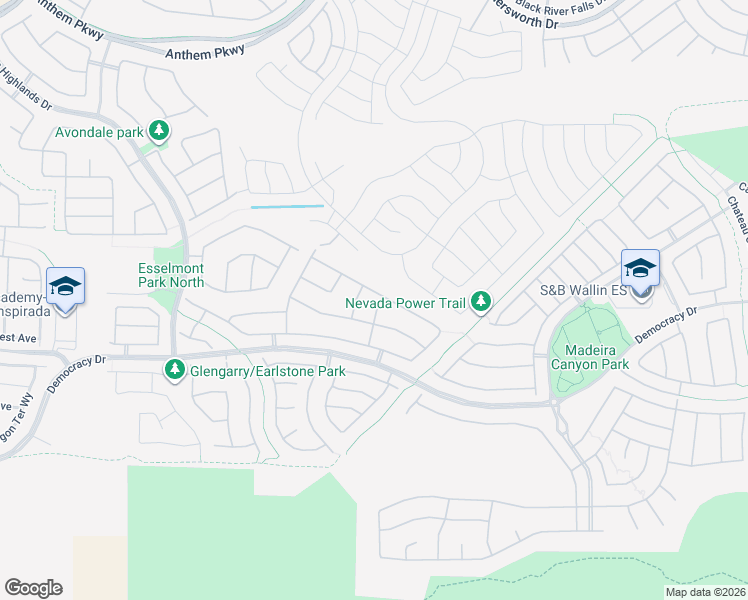 map of restaurants, bars, coffee shops, grocery stores, and more near 2521 Libberton Street in Henderson