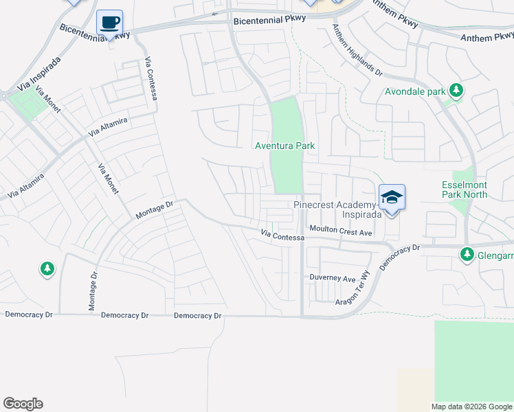 map of restaurants, bars, coffee shops, grocery stores, and more near 2667 Marvel Astoria Street in Henderson