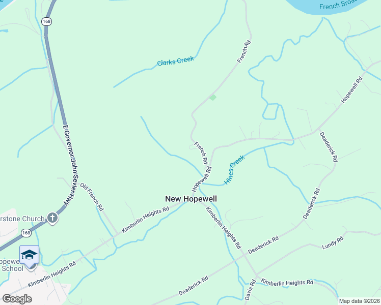 map of restaurants, bars, coffee shops, grocery stores, and more near 1325 Hopewell Road in Knoxville