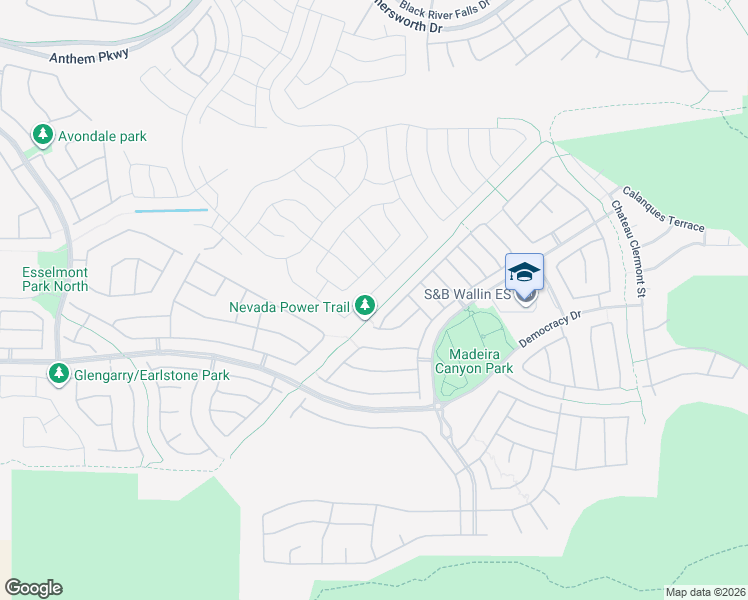 map of restaurants, bars, coffee shops, grocery stores, and more near 2472 Rue Bienville Way in Henderson