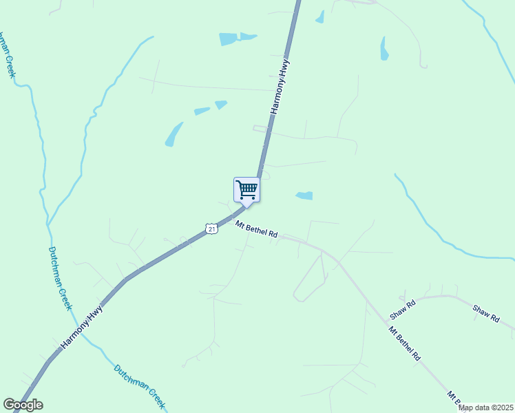 map of restaurants, bars, coffee shops, grocery stores, and more near 2902 Harmony Highway in Harmony