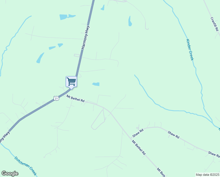 map of restaurants, bars, coffee shops, grocery stores, and more near 187 Mount Bethel Road in Harmony