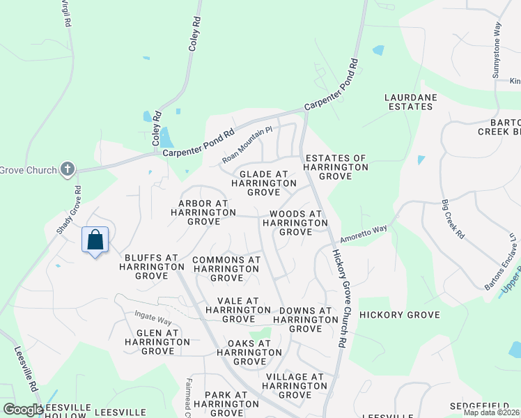 map of restaurants, bars, coffee shops, grocery stores, and more near 5405 Harrington Grove Drive in Raleigh