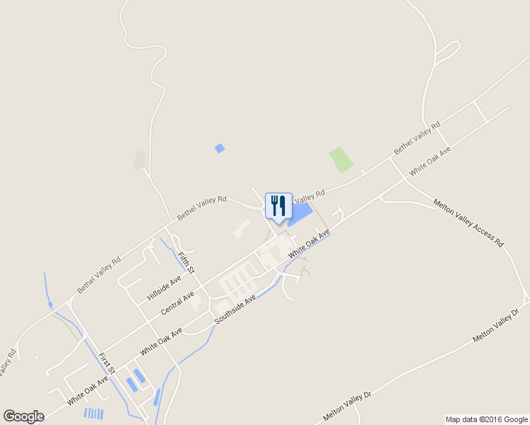 map of restaurants, bars, coffee shops, grocery stores, and more near 1 Bethel Valley Road in Oak Ridge