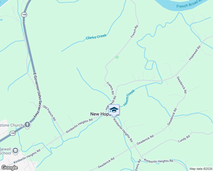 map of restaurants, bars, coffee shops, grocery stores, and more near 4913 French Road in Knoxville