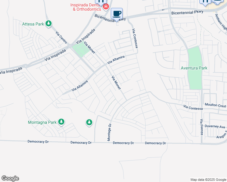 map of restaurants, bars, coffee shops, grocery stores, and more near 2658 Catania Street in Henderson