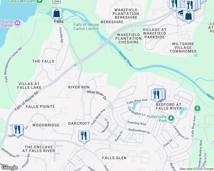 map of restaurants, bars, coffee shops, grocery stores, and more near 10009 Hidden Vale Drive in Raleigh
