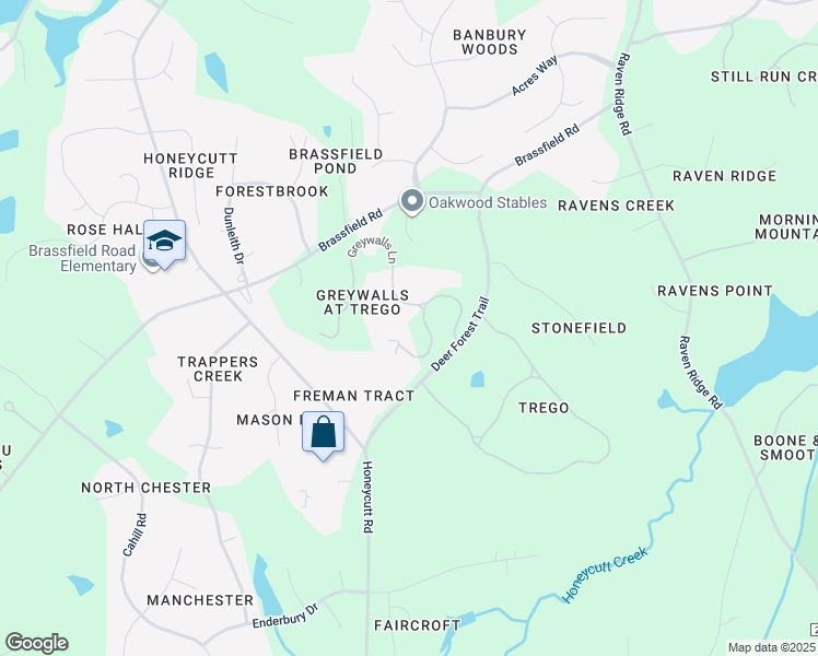 map of restaurants, bars, coffee shops, grocery stores, and more near 6637 Fifebrew Lane in Raleigh