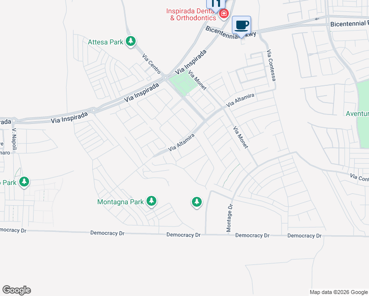 map of restaurants, bars, coffee shops, grocery stores, and more near 3391 Peak View Avenue in Henderson