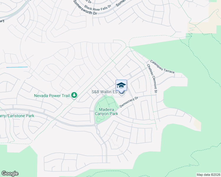 map of restaurants, bars, coffee shops, grocery stores, and more near 2641 Valbonne Terrace in Henderson