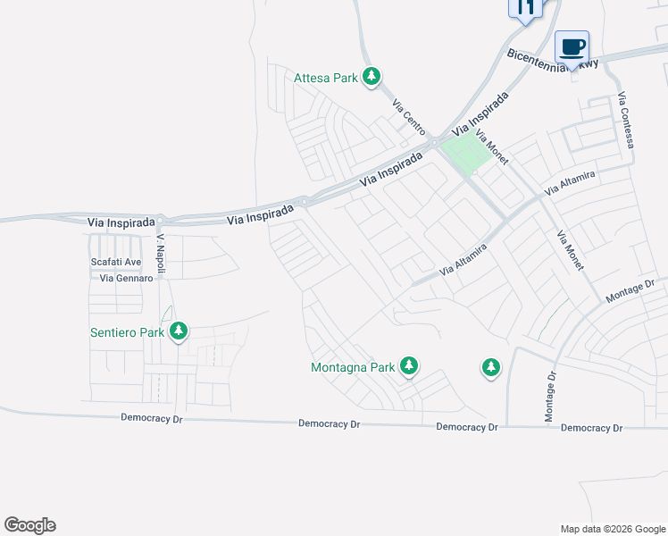 map of restaurants, bars, coffee shops, grocery stores, and more near Unnamed Road in Henderson