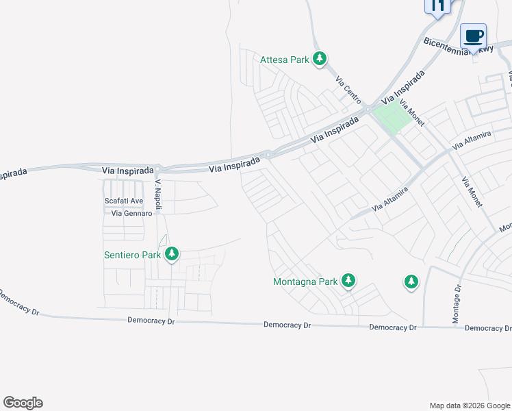 map of restaurants, bars, coffee shops, grocery stores, and more near Unnamed Road in Henderson