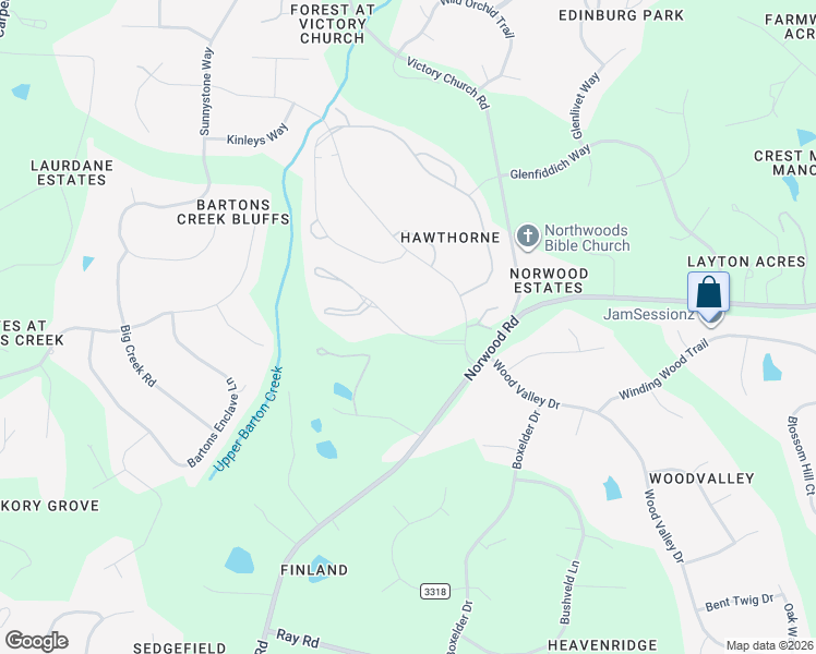 map of restaurants, bars, coffee shops, grocery stores, and more near 11820 Mountbatten Way in Raleigh