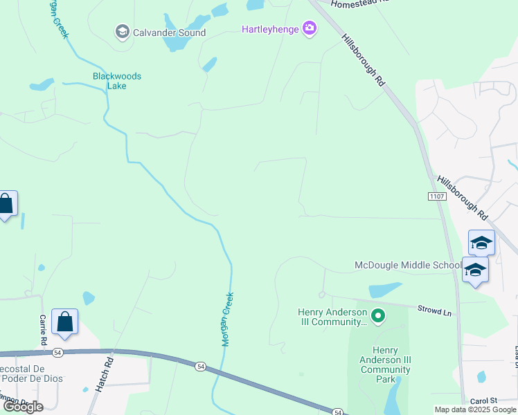 map of restaurants, bars, coffee shops, grocery stores, and more near 1019 Russell's Ford in Chapel Hill