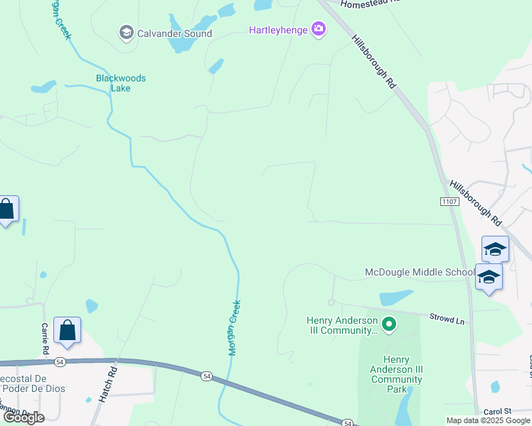 map of restaurants, bars, coffee shops, grocery stores, and more near 1019 Russell's Ford in Chapel Hill